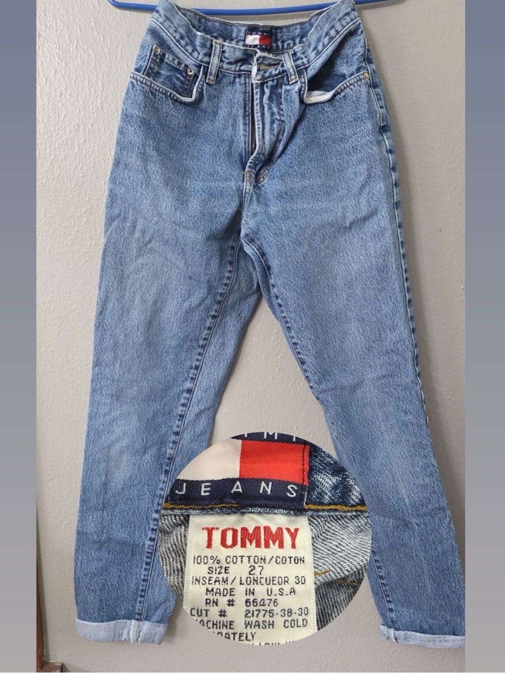 Tommy Jeans High-Waist Light Wash Mom Jeans